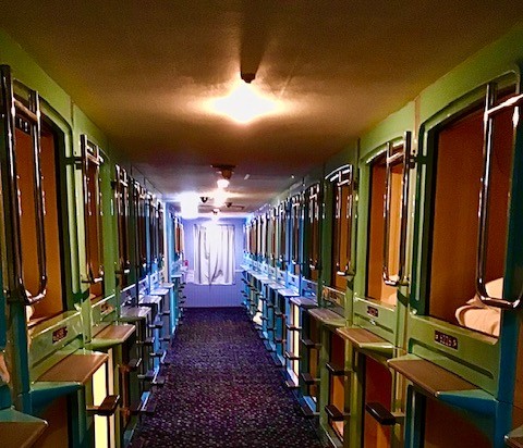 capsule pod in Shinjuku Kuyakusho-mae Capsule Hotel in Toyko Japan where gay anonymous hookups happen